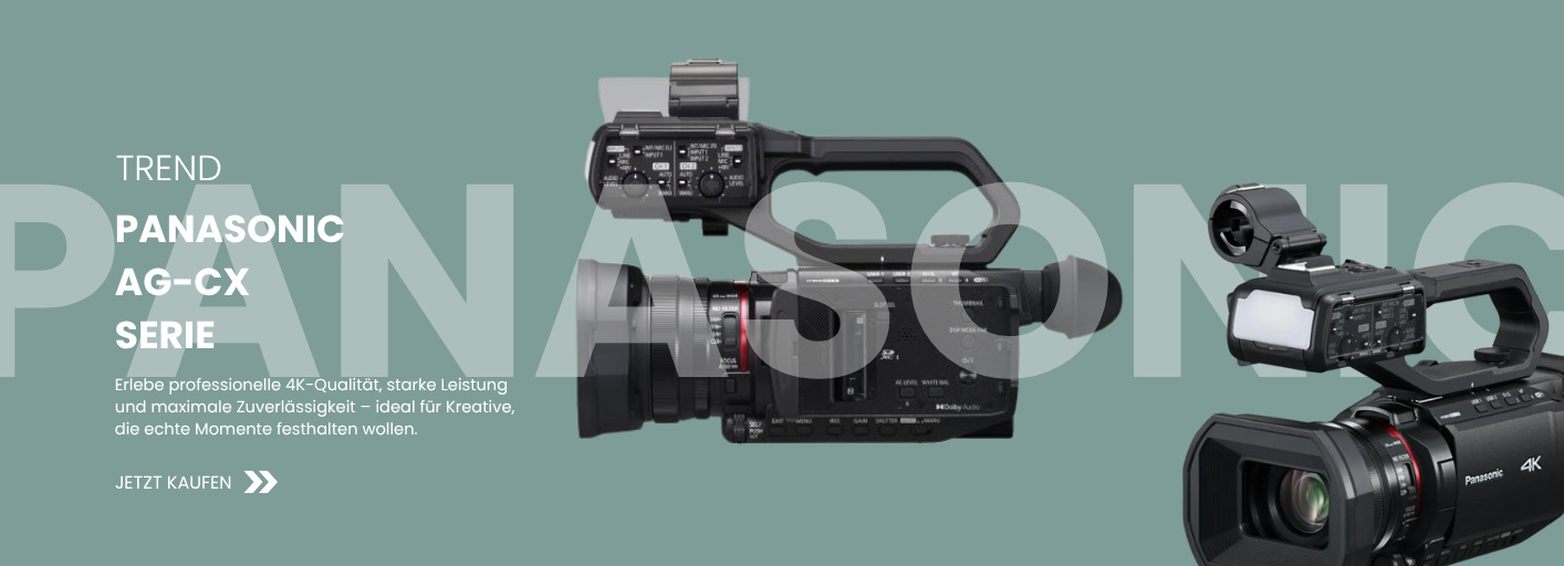 Erlebe professionelle 4K-Qualität mit der Panasonic AG-CX Serie – starke Leistung, maximale Zuverlässigkeit und perfekte Bilder für kreative Projekte. Jetzt exklusiv auf alfo.marketplace entdecken und direkt kaufen!