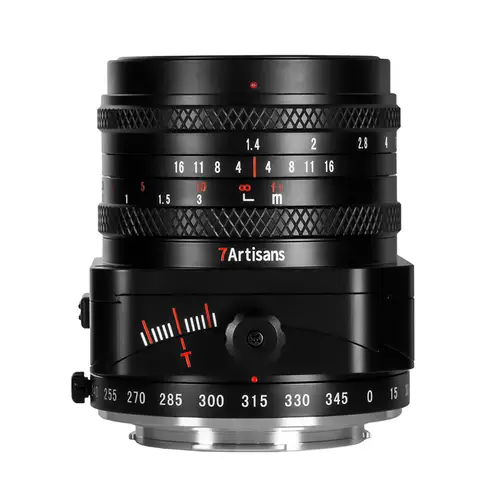 7Artisans 1,4/50 mm, Fujifilm X-Mount schwarz, Tilt Shift Objektiv